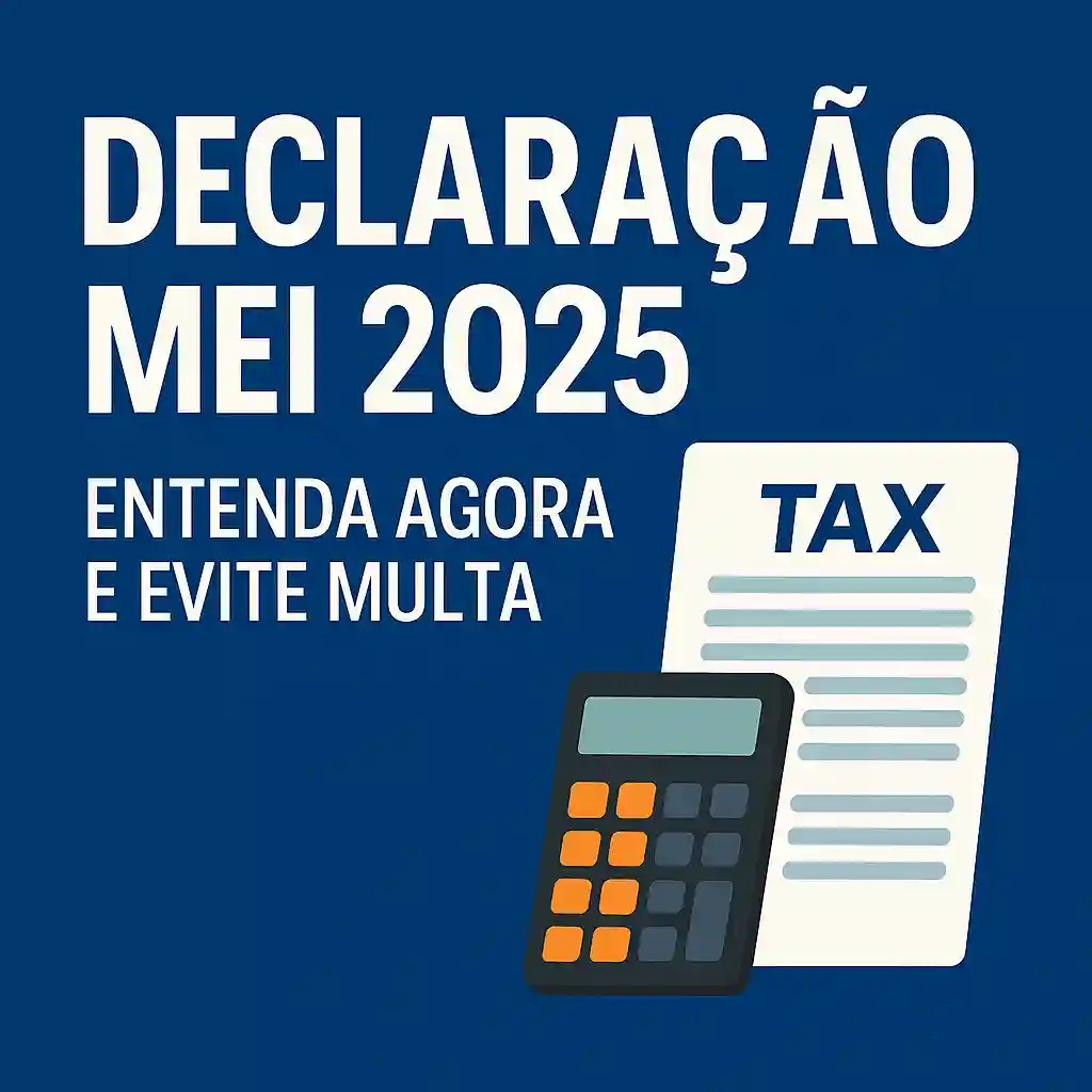 Ilustração representando um MEI preenchendo a declaração anual de 2025 online